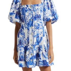 NWT Farm Rio Garden Tiles Mini Dress